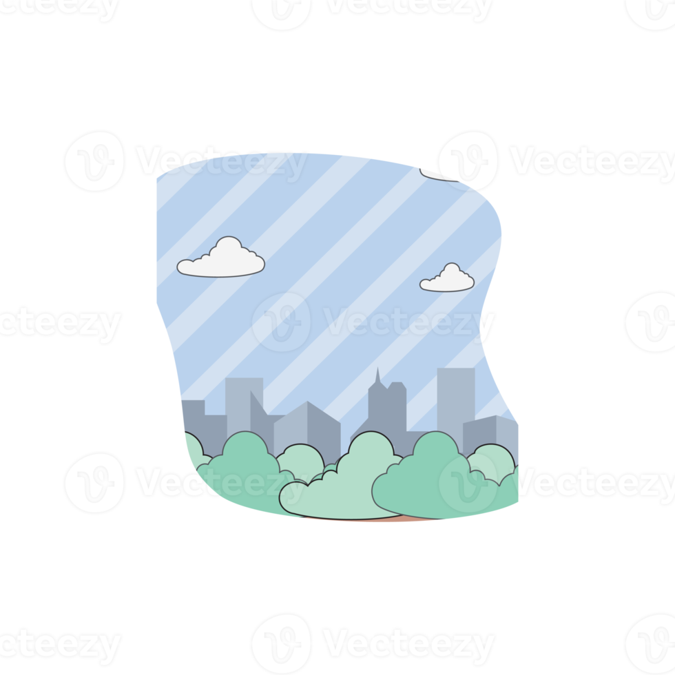 ästhetische organische Kleckse Stadt Hintergrundform niedlich png