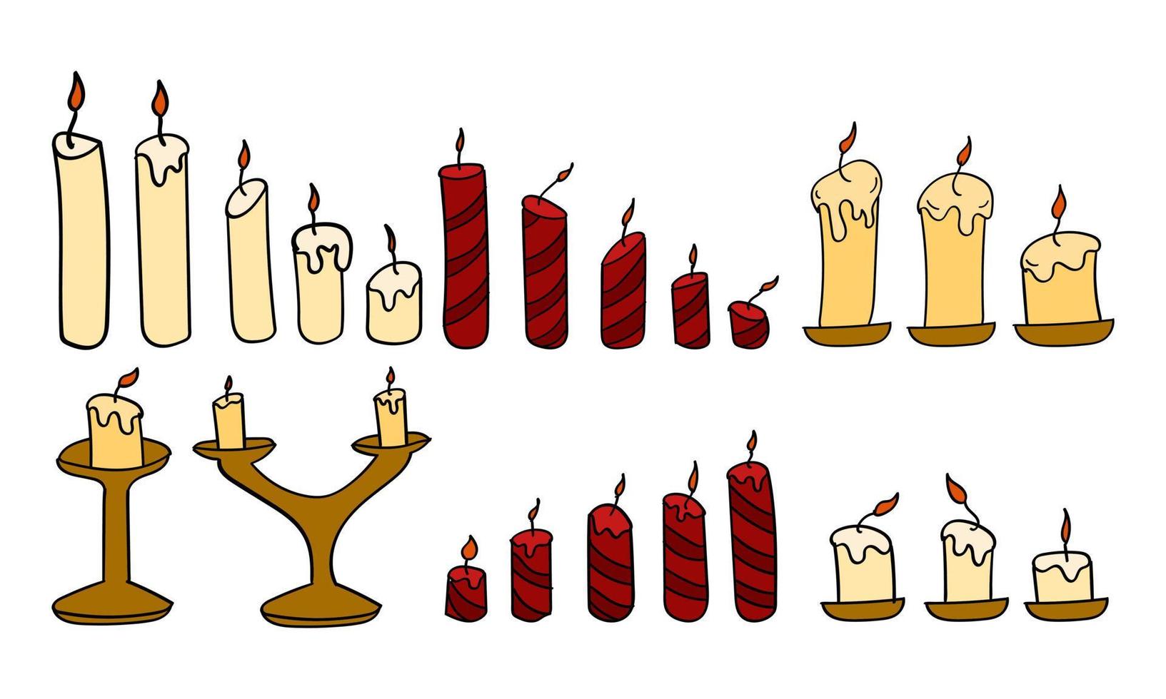 Hand drawn Candle icon vector