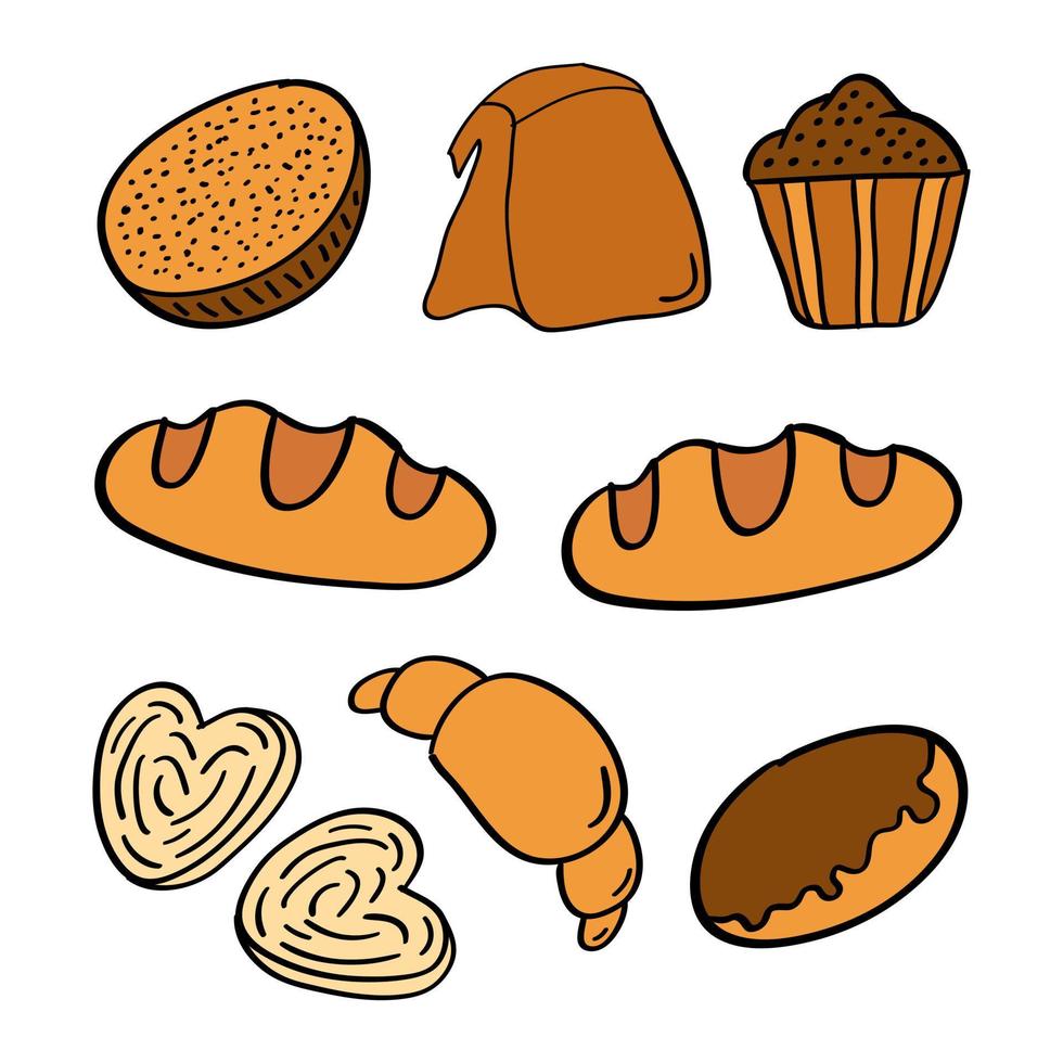 Hand drawn Bread illustration vector