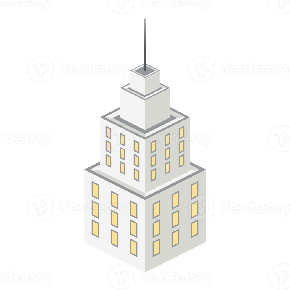 isometrico edificio 3d universale scenario collezione impostato png