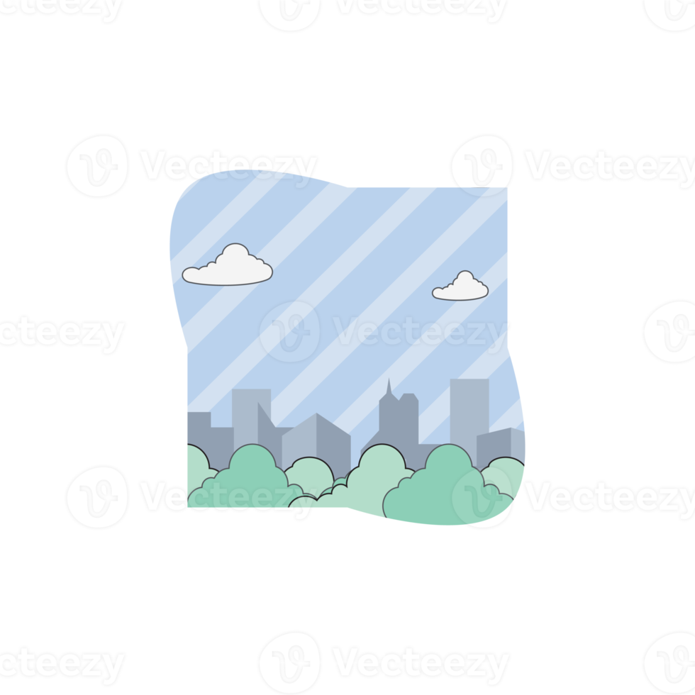 ästhetische organische Kleckse Stadt Hintergrundform niedlich png