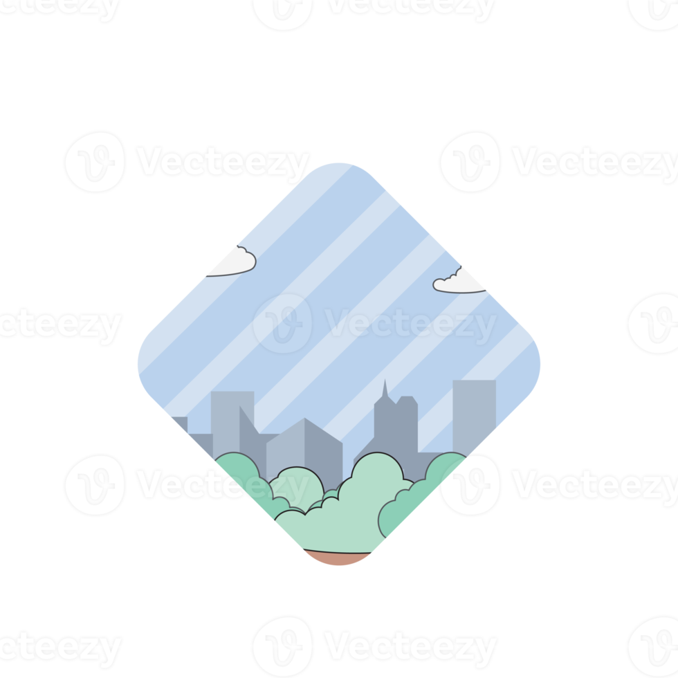 ästhetische organische Kleckse Stadt Hintergrundform niedlich png