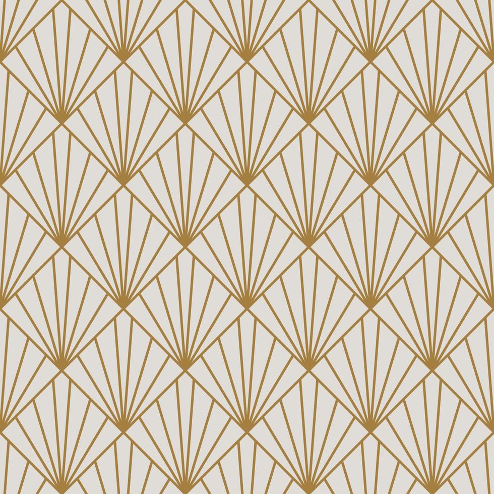 patrón sin costuras art déco vintage. formas geométricas de oro de arte lineal. ilustración vectorial de adornos modernos. fondo elegante retro gatsby para tela, papel tapiz o envoltura vector