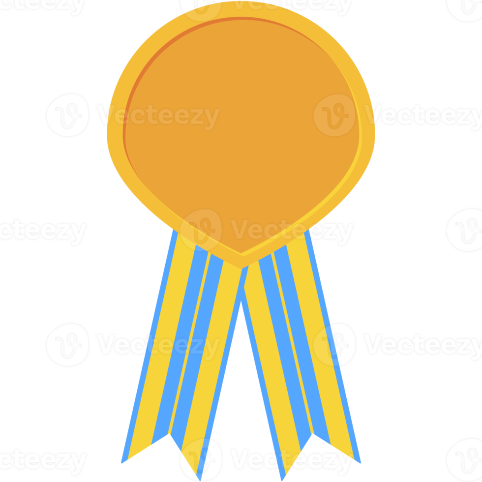 award ribbon blank medal gold basic shape png