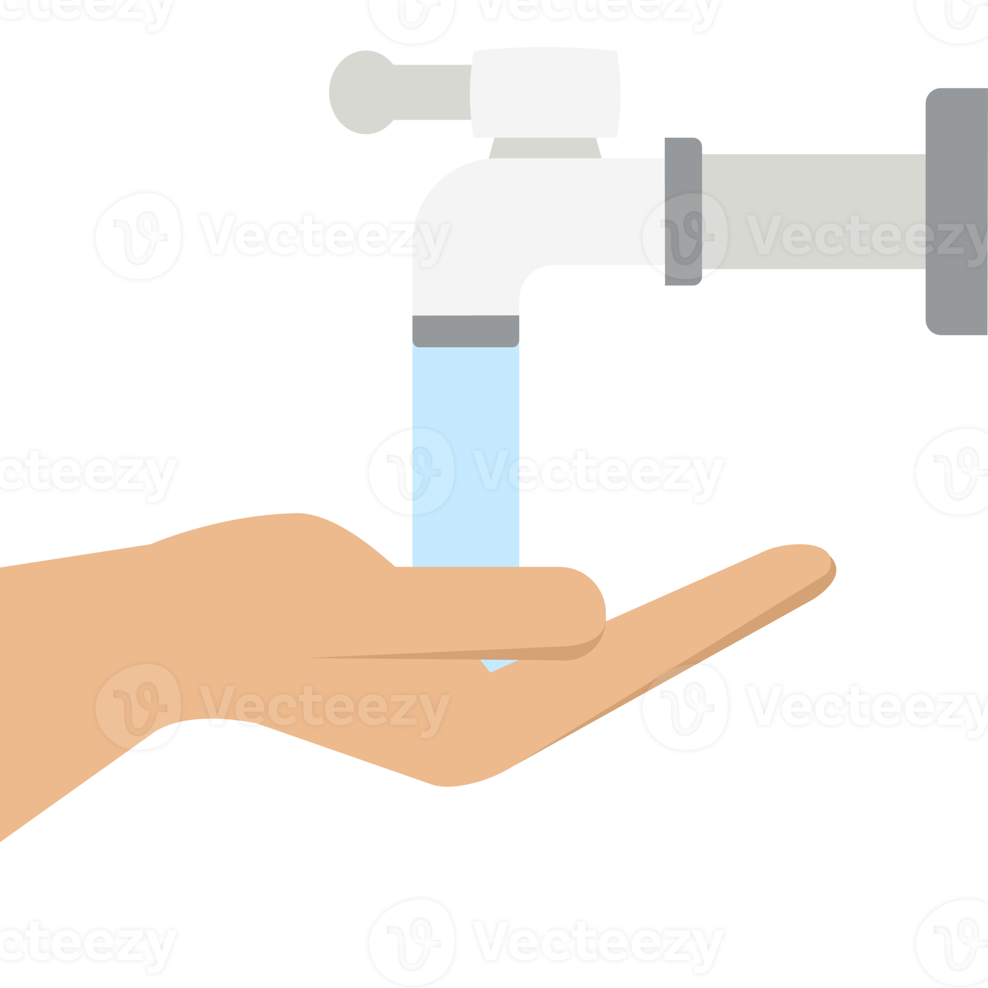 Free saving clean water from faucet using hand 17171235 PNG with