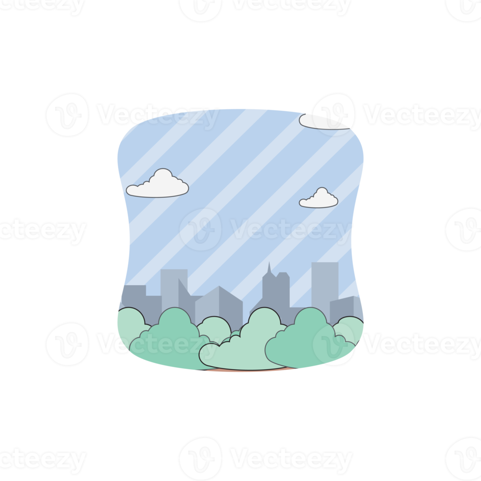 ästhetische organische Kleckse Stadt Hintergrundform niedlich png