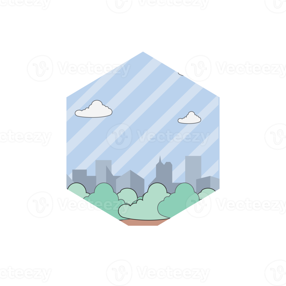 ästhetische organische Kleckse Stadt Hintergrundform niedlich png