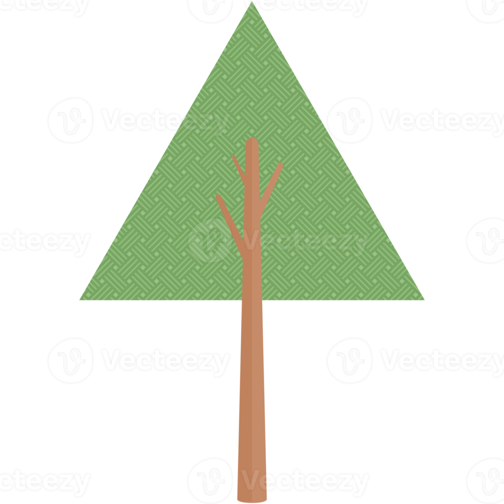 Flat Tree Style Aesthetic Collection Set png