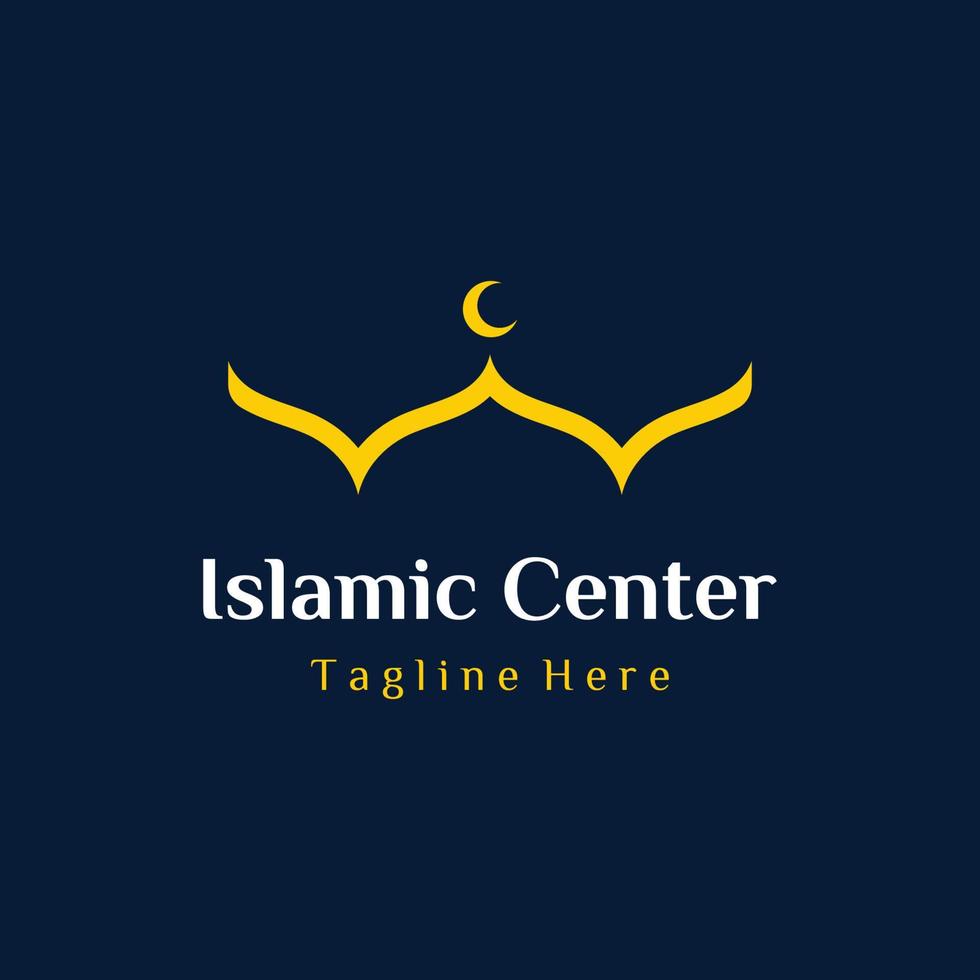 Unique,modern and creative luxury mosque Logo Template with monogram.Logo for islamic,ramadan,company. vector