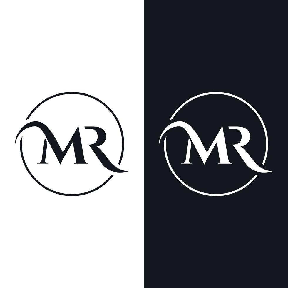 logotipo de lujo mr , rm , m , r con un monograma elegante, moderno y único. logotipo para tarjeta de visita, empresa, marca, empresa. vector