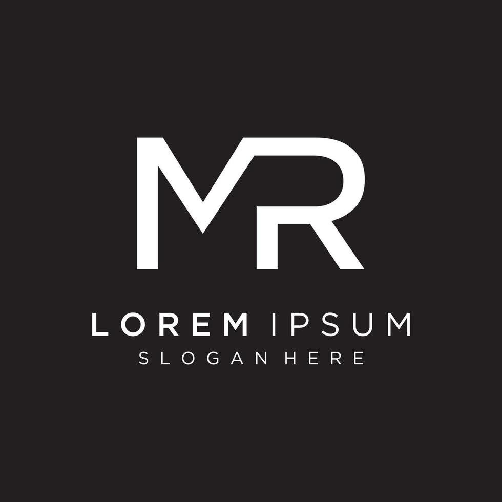 logotipo de lujo mr , rm , m , r con un monograma elegante, moderno y único. logotipo para tarjeta de visita, empresa, marca, empresa. vector