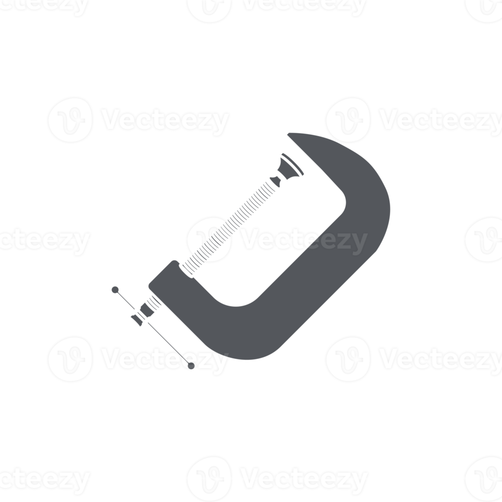 morsetto morsa costruzione utensili attrezzatura dispositivo icona impostato collezione nero solido png