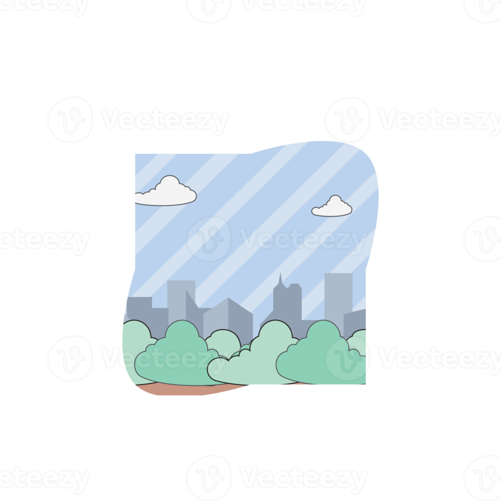 ästhetische organische Kleckse Stadt Hintergrundform niedlich png