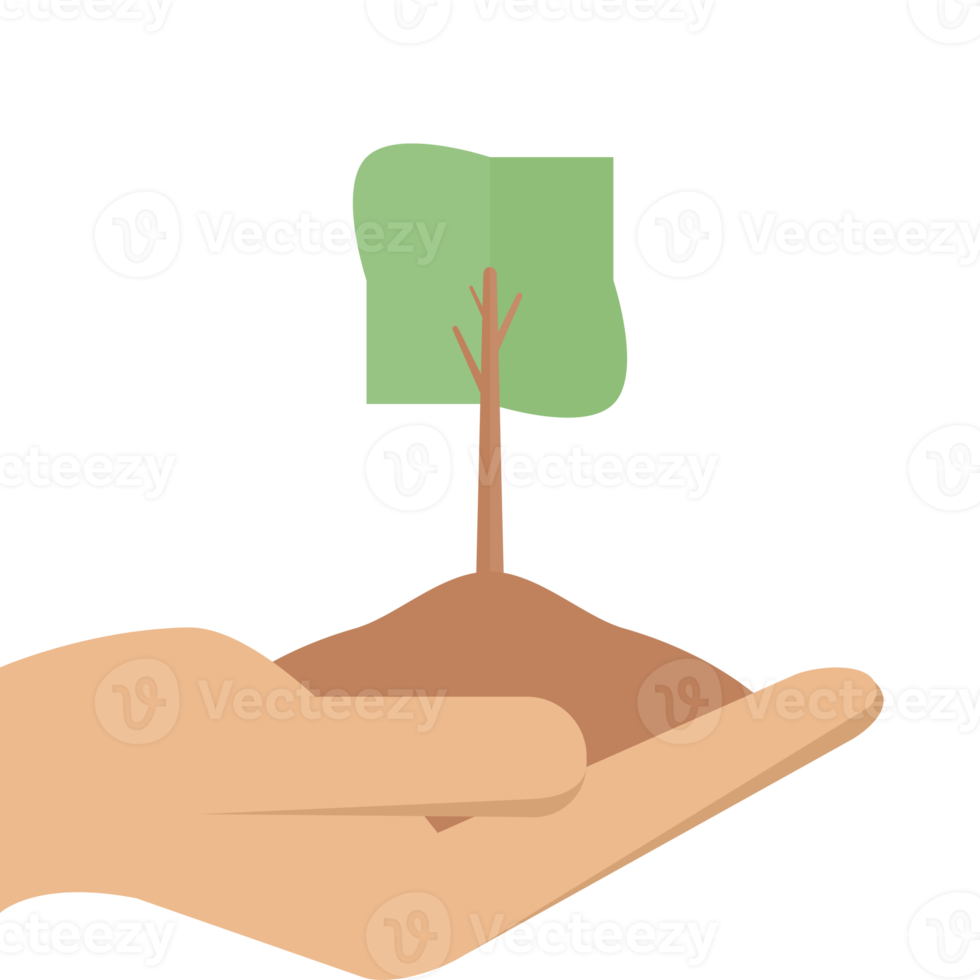 ger hand växt träd aktiviteter för enviromental skydd png