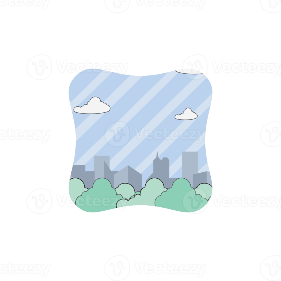 ästhetische organische Kleckse Stadt Hintergrundform niedlich png