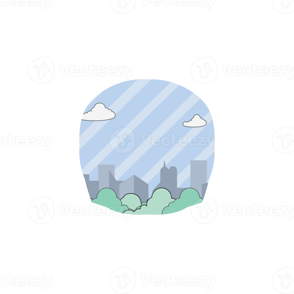 ästhetische organische Kleckse Stadt Hintergrundform niedlich png