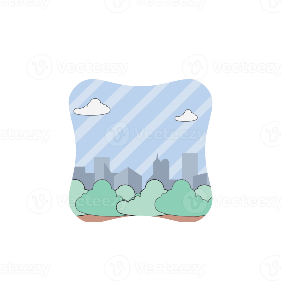 ästhetische organische Kleckse Stadt Hintergrundform niedlich png