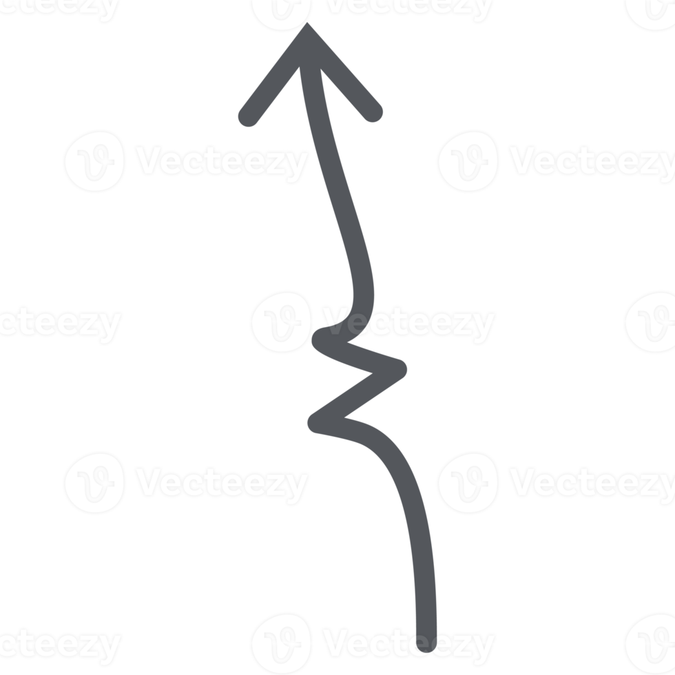 pfeillinie handgezeichnetes ästhetikgekritzel png
