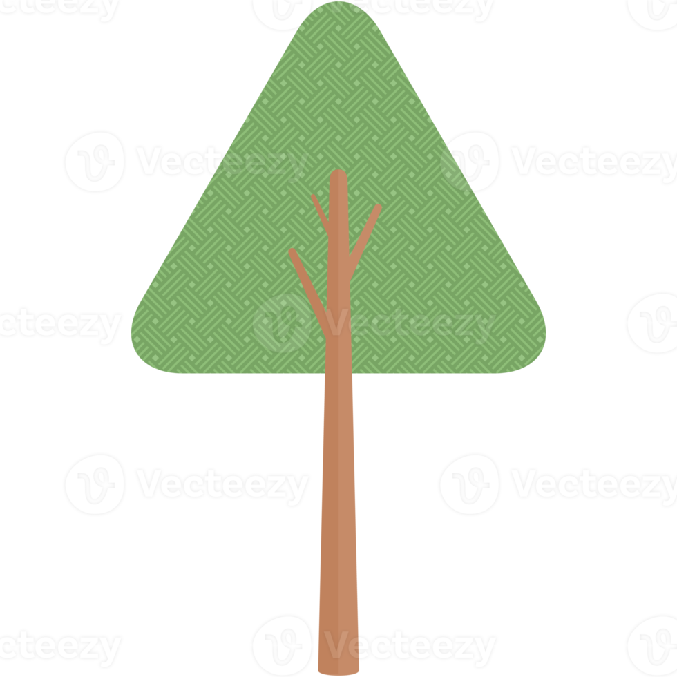 Flat Tree Style Aesthetic Collection Set png