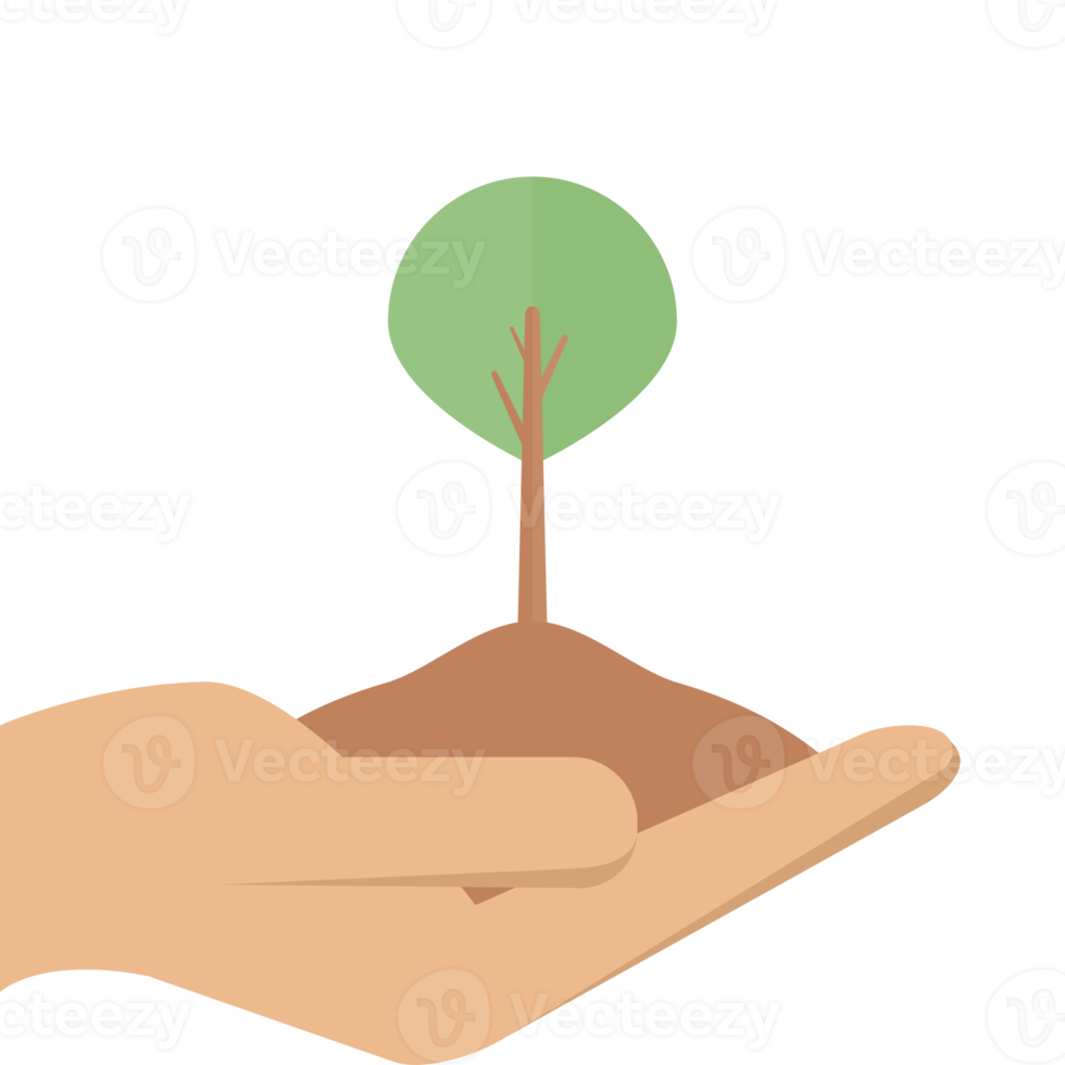 ger hand växt träd aktiviteter för enviromental skydd png