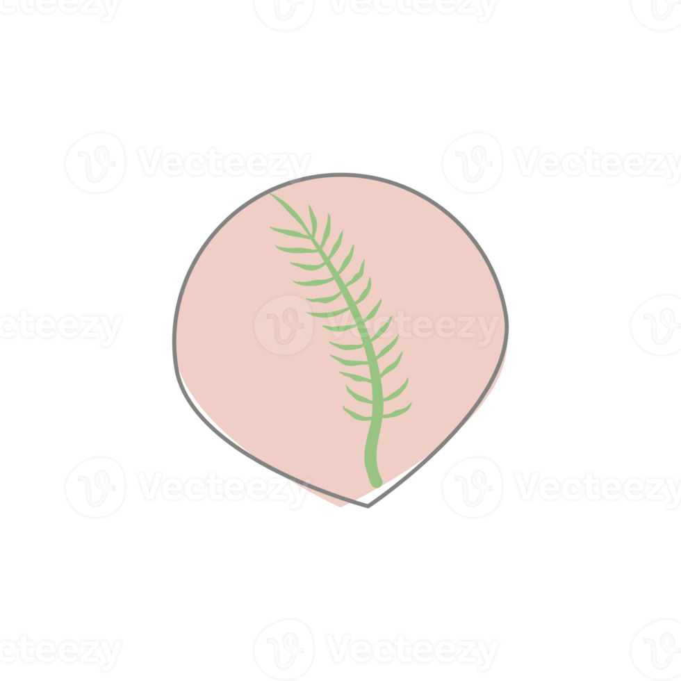 Ästhetische Blattform organischer Kleckse png