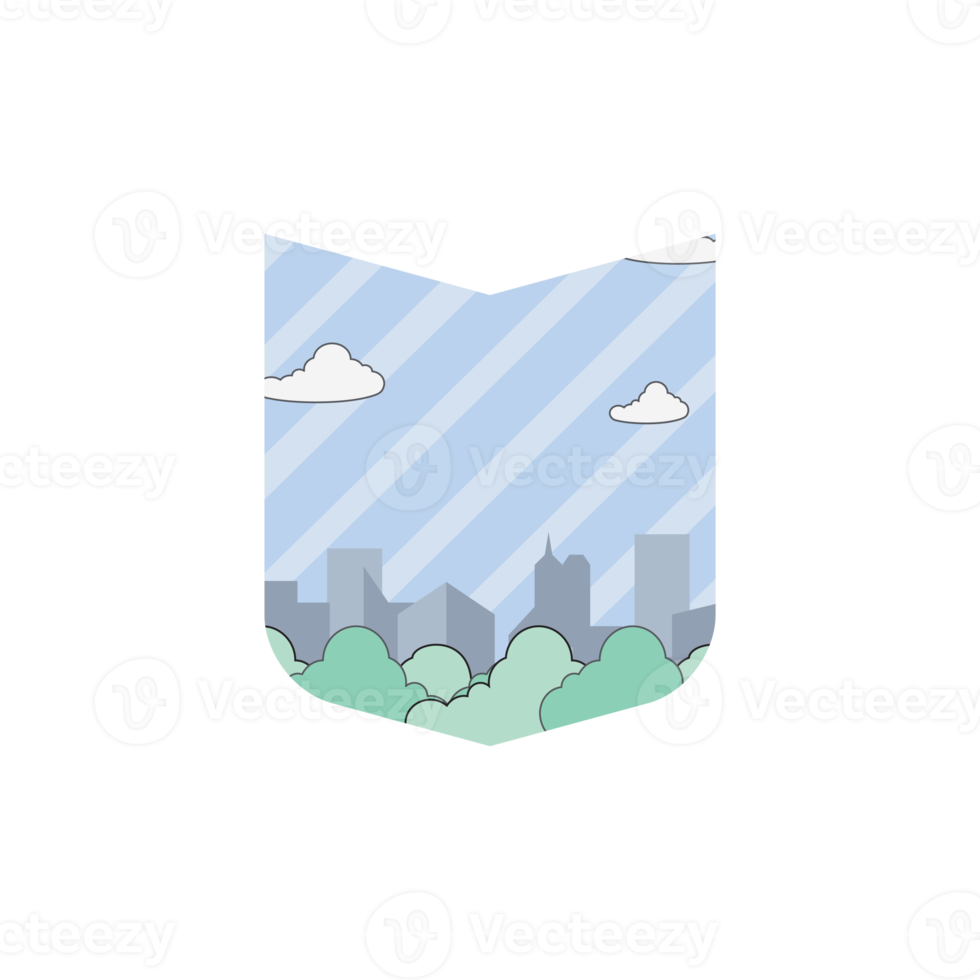 ästhetische organische Kleckse Stadt Hintergrundform niedlich png