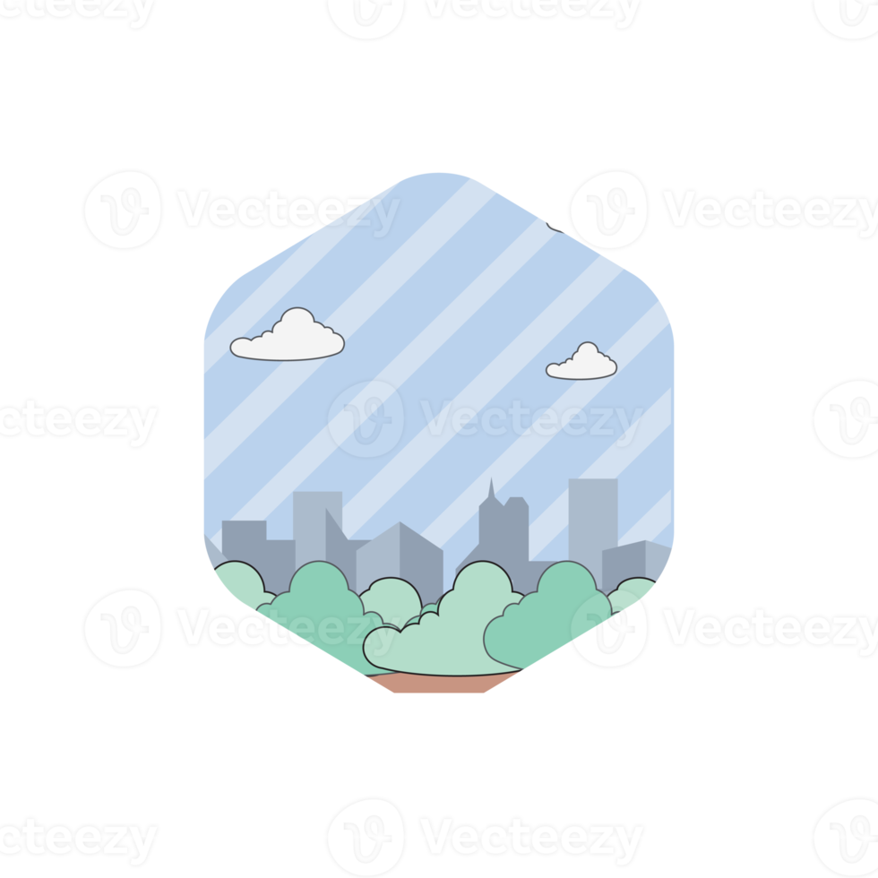 ästhetische organische Kleckse Stadt Hintergrundform niedlich png