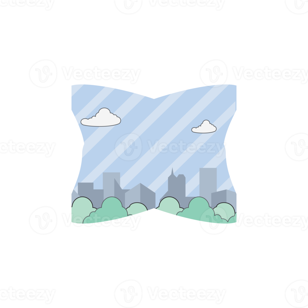 ästhetische organische Kleckse Stadt Hintergrundform niedlich png