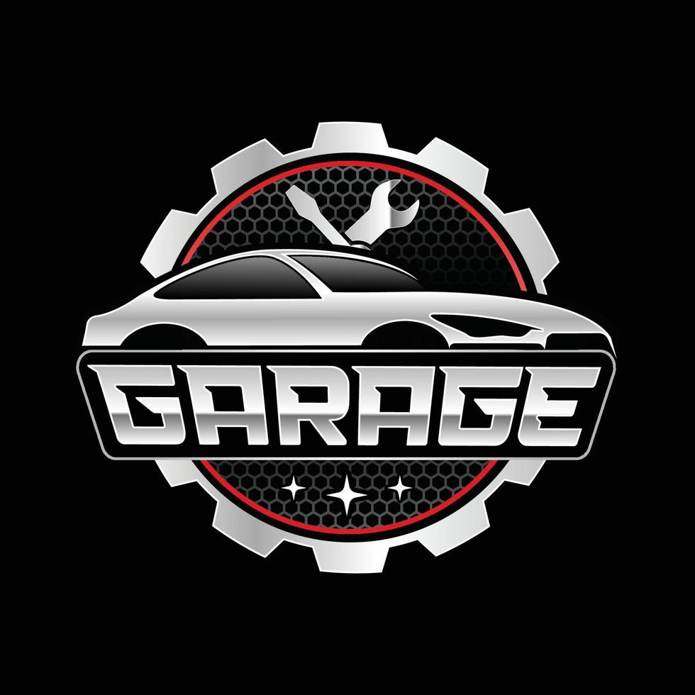 plantilla de diseño de logotipo de garaje de coche vector