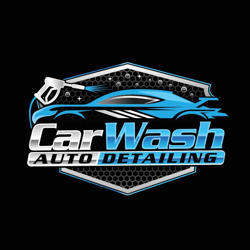 Automobile detailing and car wash logo design vector