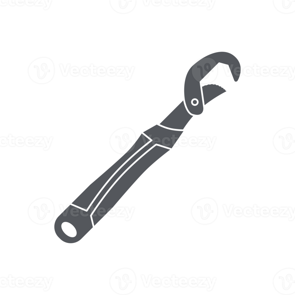 Single Sided Wrench Construction Tools Equipment Device Icon Set Collection Black Solid png