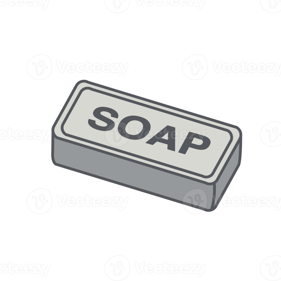 Bar Soap Bathroom Icon Collection Set Simple png