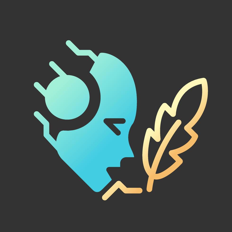 AI writes gradient glyph icon with lineart for dark theme. Artificial intelligence. Creative literature. Content generator. Isolated color vector illustration for night mode. Solid linear pictogram 17172298 Vector Art at Vecteezy AI writes gradient glyph icon with lineart for dark theme. Artificial intelligence. Creative literature. Content generator. Isolated color vector illustration for night mode. Solid linear pictogram 17172298 Vector Art at Vecteezy