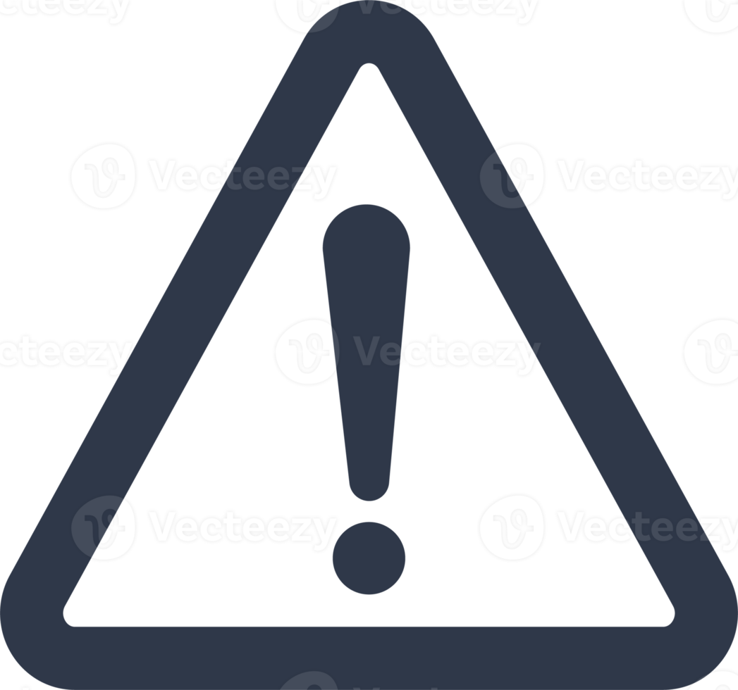 waarschuwingsbericht concept vertegenwoordigd door uitroepteken icoon. uitroepteken in driehoek. png