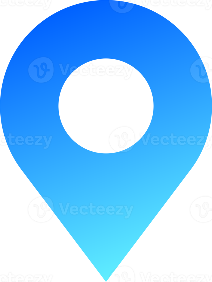 Map location pin icon in gradient colors. Address signs illustration. png