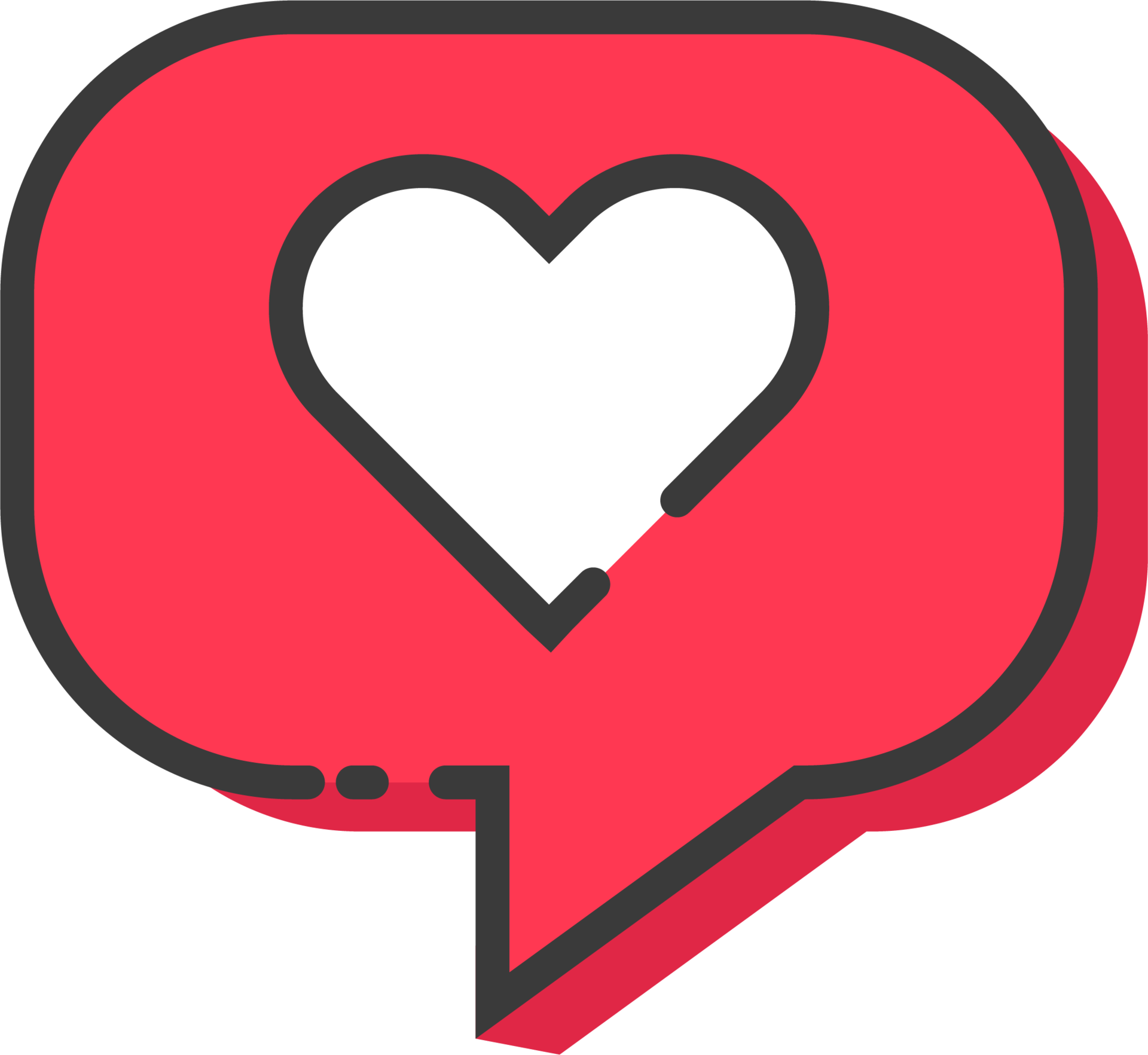 Heart icon in flat design style. Love signs illustration. 17172423 PNG
