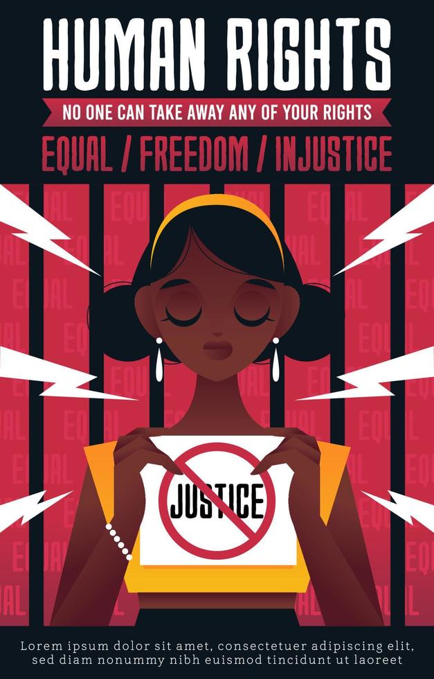 Human Rights To Seek Justice Poster vector