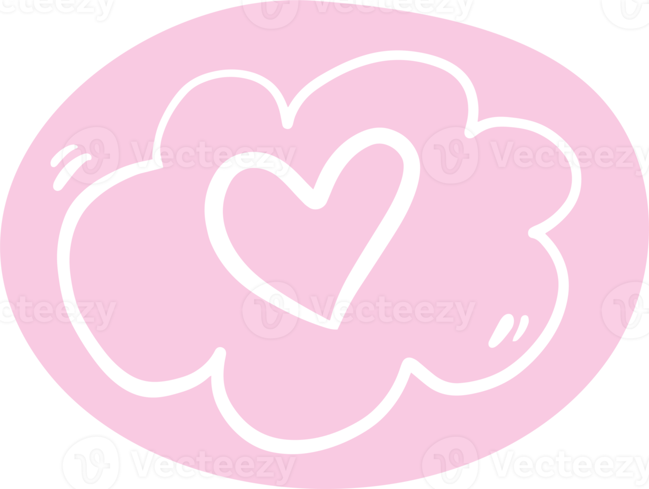 The drawing  love icon for valentine concept png