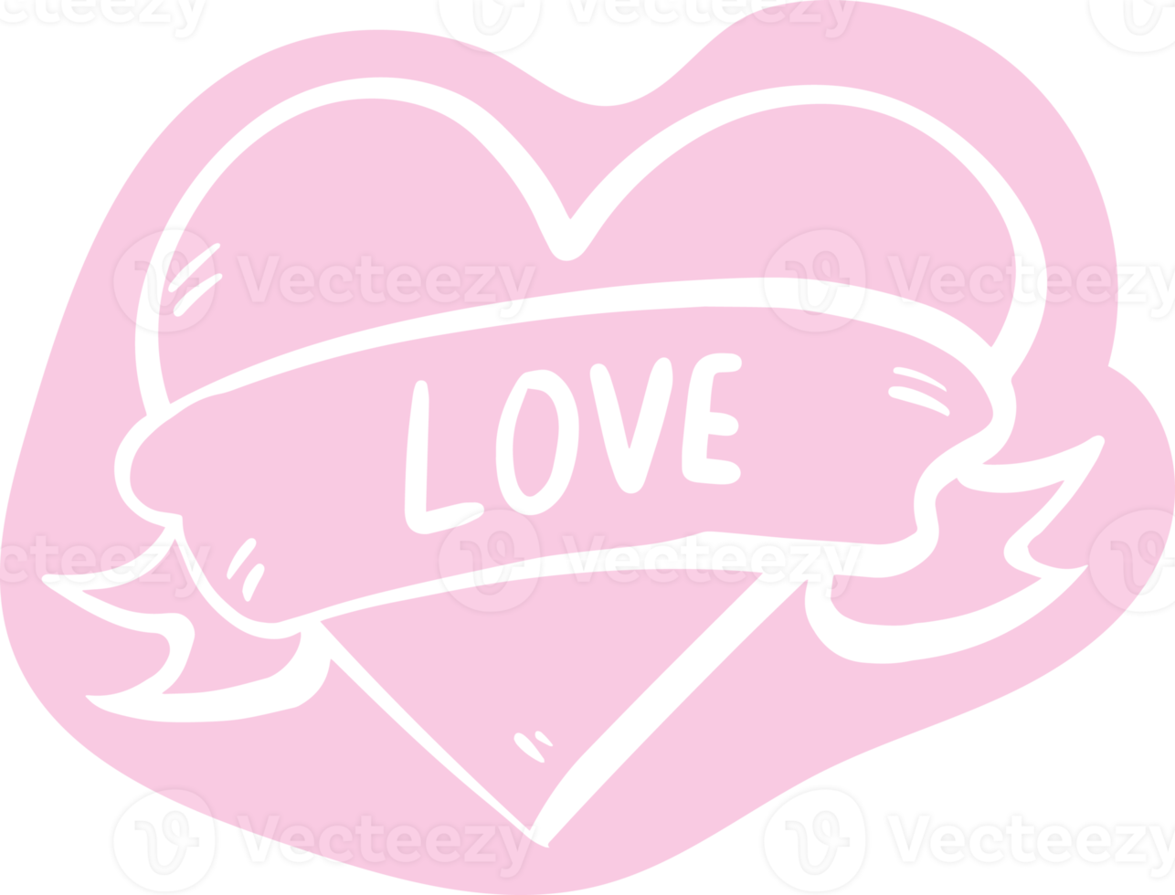 The drawing  love icon for valentine concept png