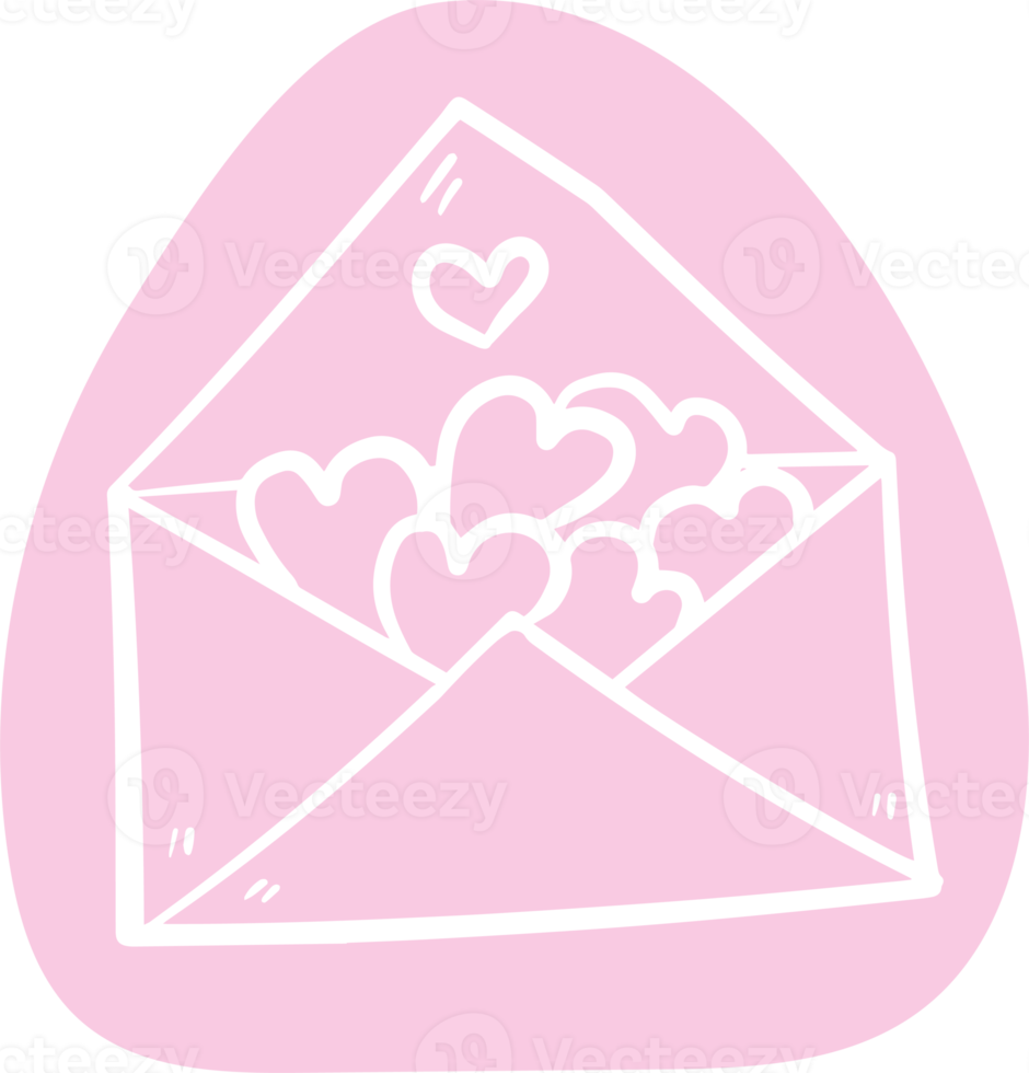 The drawing  love icon for valentine concept png