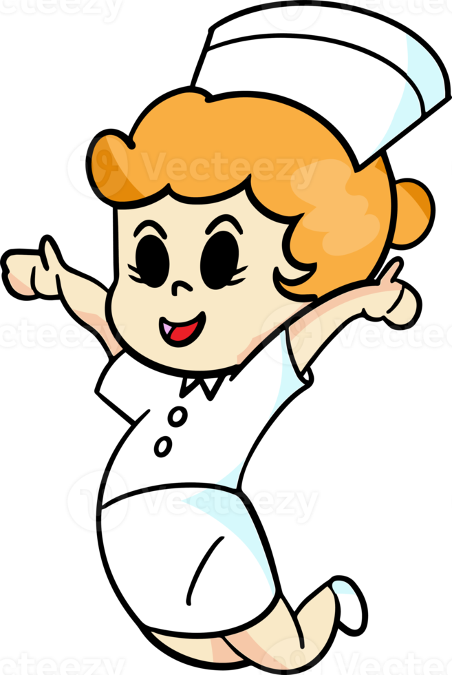 il infermiera cartone animato stile per medico o Salute concetto png