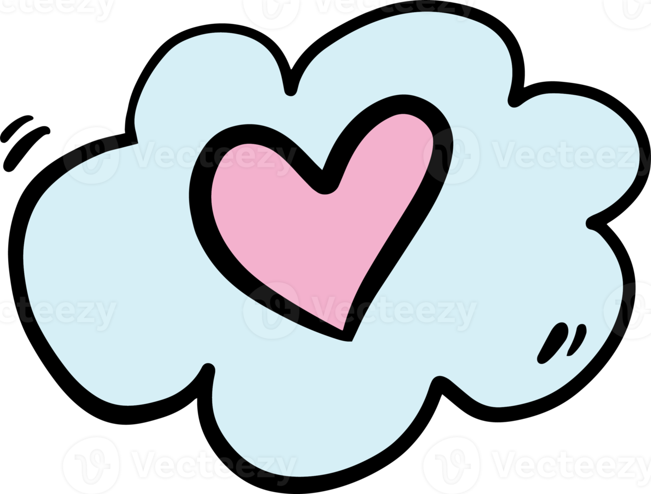 The drawing  love icon for valentine concept png