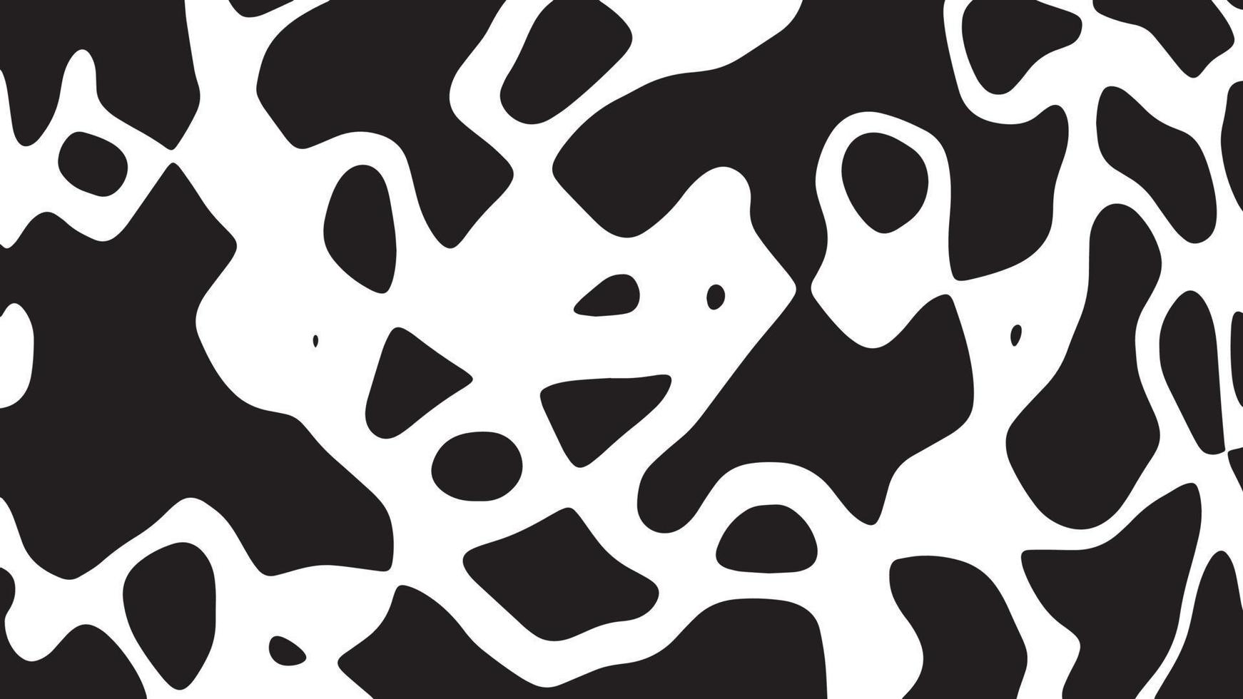 patrón de vaca en blanco y negro textura de piel de animal vector