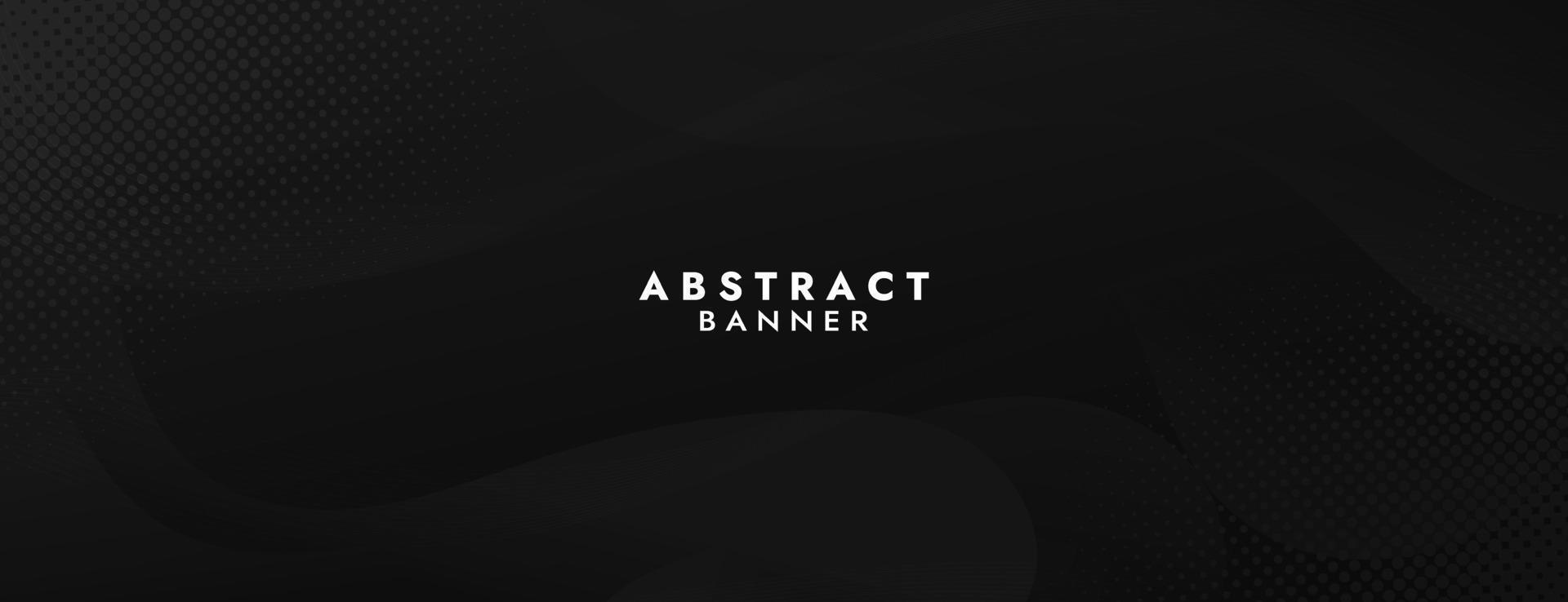 Abstract Black Fluid Wave Banner Template vector