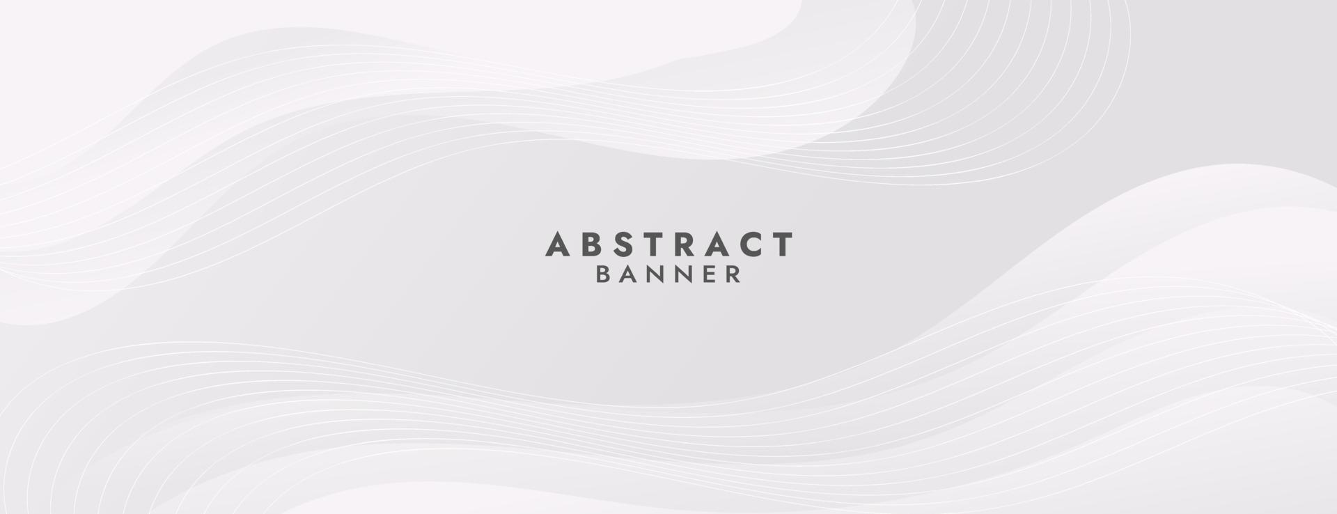 Abstract White Fluid Wave Banner Template vector