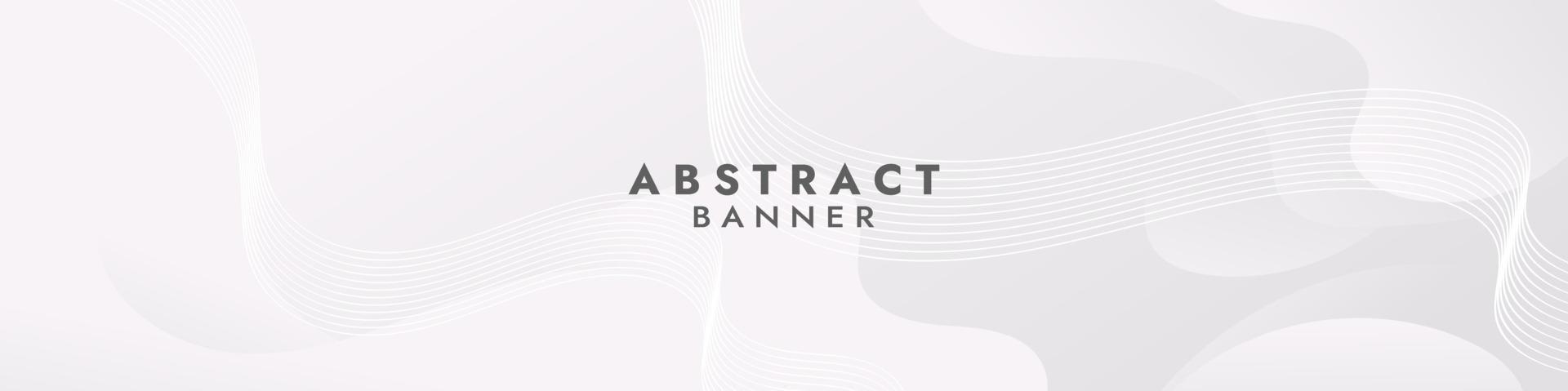 Abstract White Fluid Wave Banner Template vector