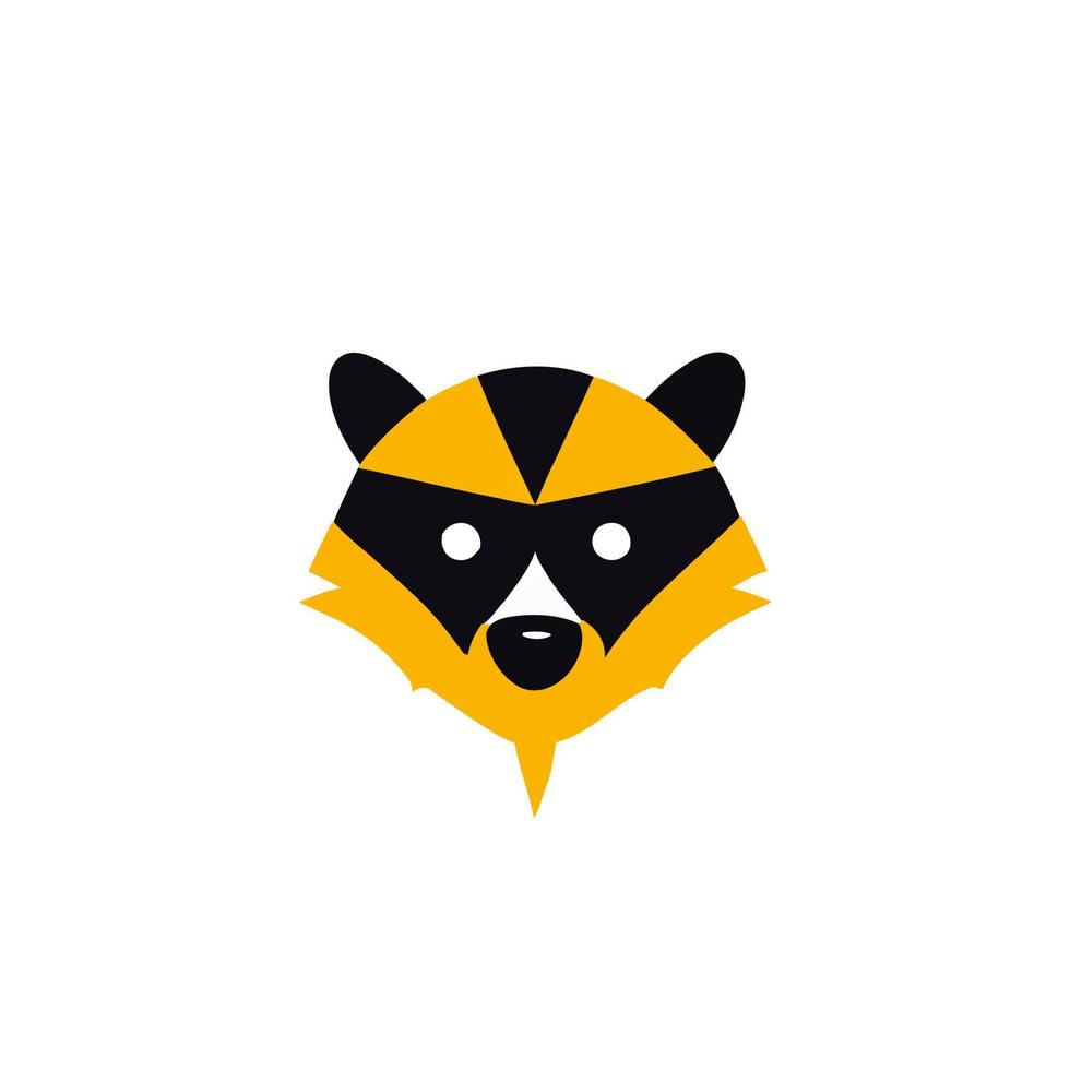 Badger Animal Face Illustration vector
