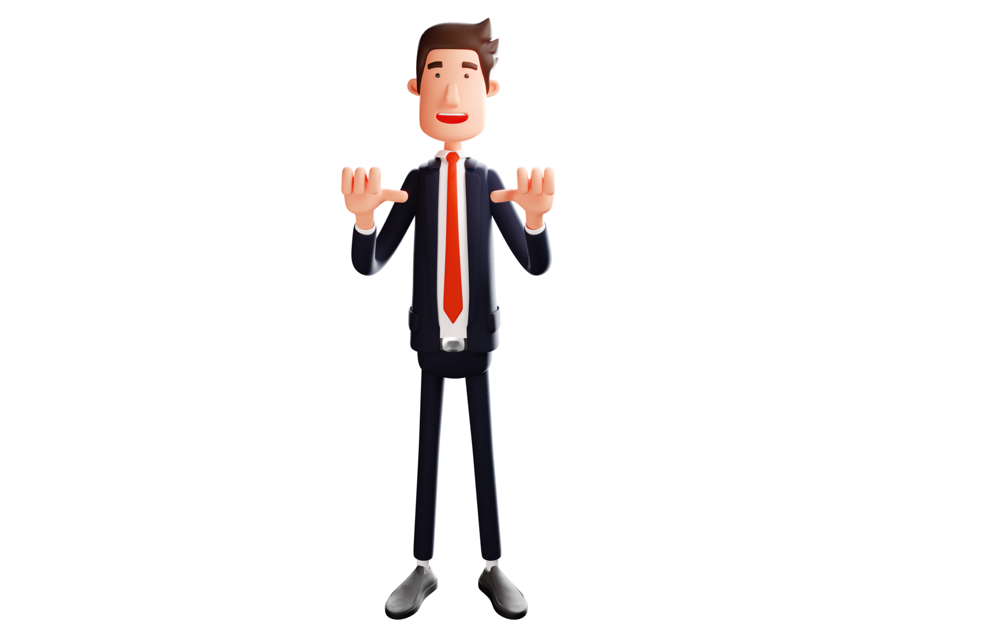 Free 3D illustration. Arrogant office worker 3D Cartoon Character. Worker  cartoon standing and giving two thumbs down sign. 3D Cartoon Character  17172830 PNG with Transparent Background