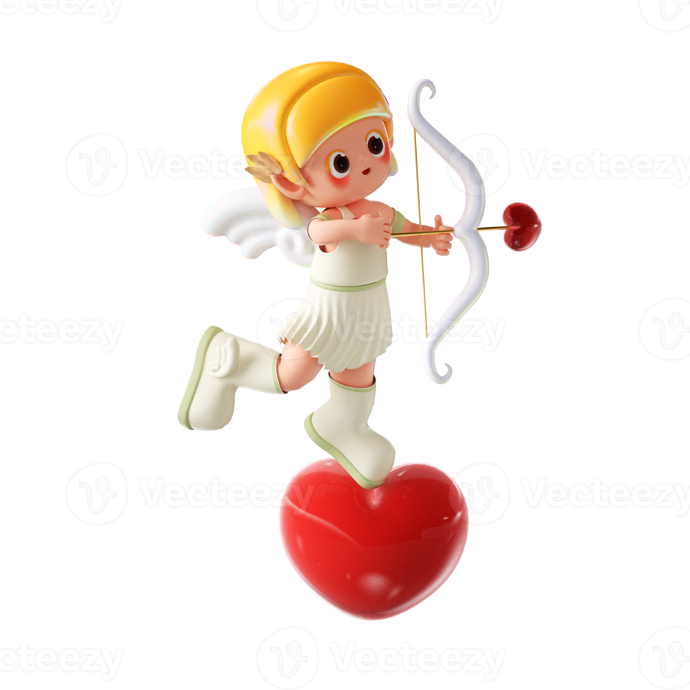 3D rendering of Cupid cartoon image png