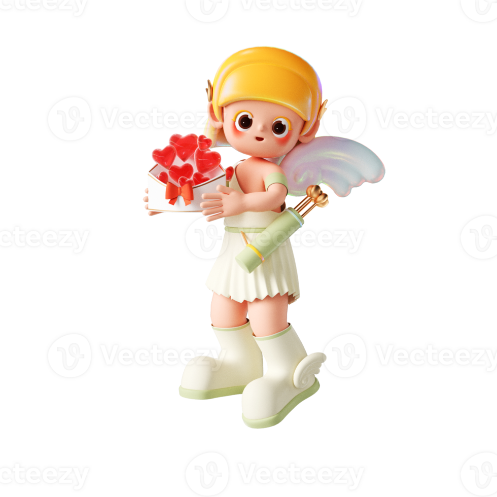 3D rendering of Cupid cartoon image png